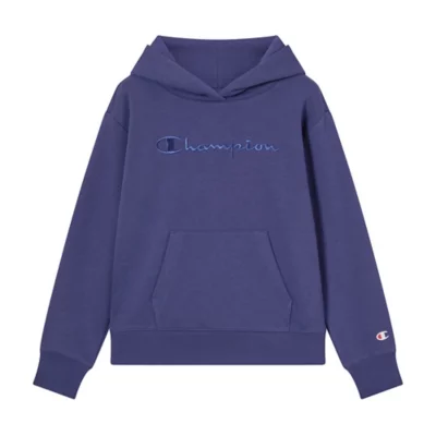 Champion Hoodie Pull Champion Femme Bleu Sweatshirt À Capuche