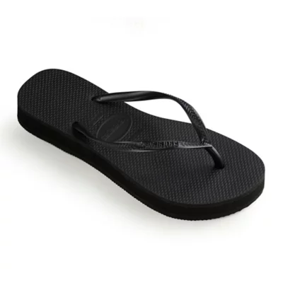 Tong Havaianas Femme Plateforme Tongs Femme Slim Flatform NOIR