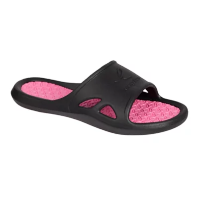 Claquettes De Piscine Femme SLIDE SHUI IV Noir et rose ENERGETICS