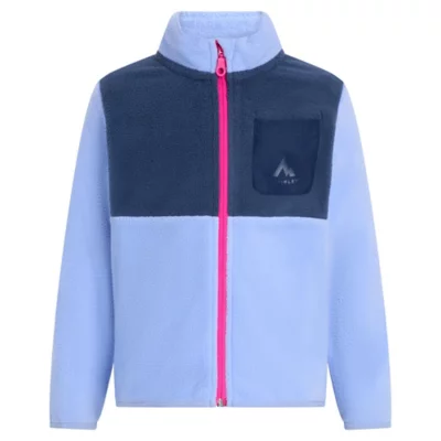 Lands' End Veste polaire zippée pour homme, Bleu marine rayonnant