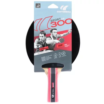 Raquette Ping-pong Cornilleau Sport 400 – Revêtement ITTF 3 étoiles, Lame 5 Plis, Mousse 1,8 Mm, Polyvalente Loisir