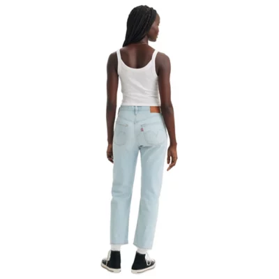 Levi's 501 Femme Vintage Années 90 - Taille W30L, Coupe Droite, Gris - Occasion Très Bon état