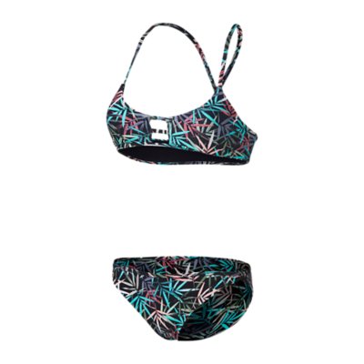 BMJL Maillot De Bain 2 Pièces Taille Haute Pour Femme - Contrôle Du Ventre - Bikini à Volants