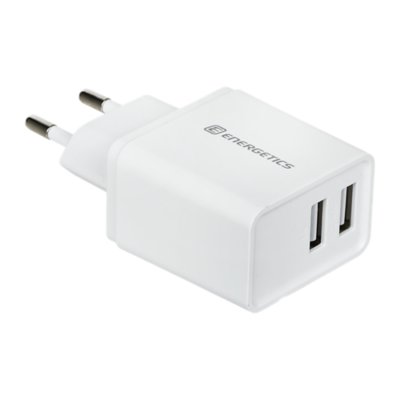 Embout Chargeur 2 Ports USB BLANC ENERGETICS