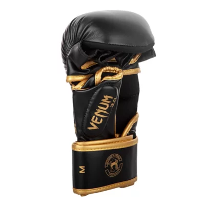 Gants De Boxe Venum Challenger 3.0 – Noir/doré – Triple Mousse, Cuir Synthétique, Velcro Large – Pouce Attaché – Mixte Adulte
