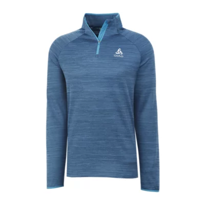 Pull Demi Zip Homme BOSS Marine En Coton Bio