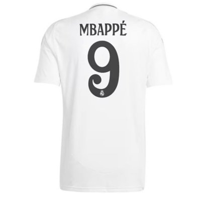 maillot de football floqué homme real madrid domicile kylian mbappé 24/25