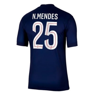 maillot de football floqué homme psg stadium domicile nuno mendes 25/26