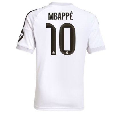 maillot de football floqué enfant real madrid domicile kylian mbappé 25/26