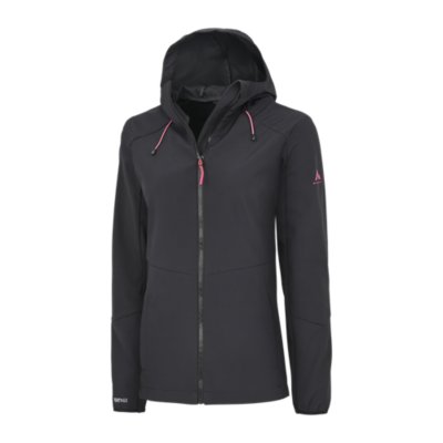 Veste Softshell Femme Respirante Imperméable - Capuche Pliable, Coupe-Vent 3-en-1, Idéale Randonnée Sport Pluie Légère