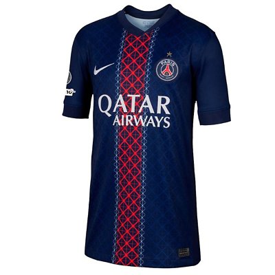 maillot de football enfant stadium psg domicile 25/26 avec badge champions d'europe