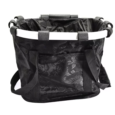 Panier à vélo Pliable, Amovible Vélo Guidon Panier, Cycle Avant Toile Panier Transporteur Sac
