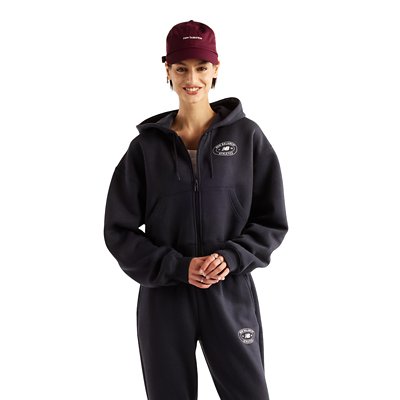 New Balance Sweatshirt Zippe A Capuche Femme Reimagined Fleece