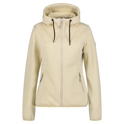 Veste Polaire Femme Icepeak Anahola Sans Capuche - Tricot Extérieur, Intérieur Polaire, 100% Polyester