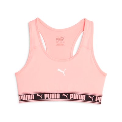 Puma - Training - Brassière de sport à lanières rouges - Rose