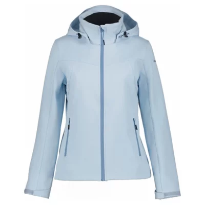 Veste Softshell Icepeak Sicily Femme - Rouge Avec Capuche Amovible - Coupe-vent Légère - Neuf Avec étiquettes