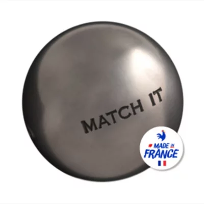 Boule Homologuée Jeu Boule De Pétanque OBUT MATCH IT - 74mm, 690g, Strie 1 - Homologuée Compétition - Kit Prêt à Jouer Cochonnet Petanque Lumineux