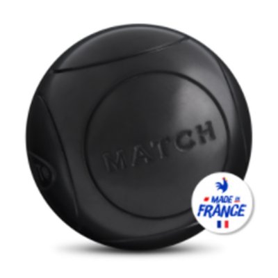Boule De Pétanque OBUT MATCH – 74mm, 720g, Strie 1 – Acier Carbone, Semi-souple – Set 3 Boules + Jack + Sac – Compétition