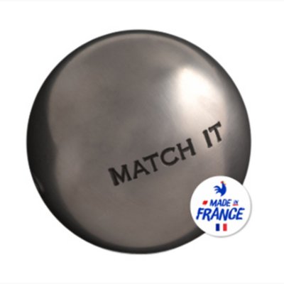 Jeu De Boules De Pétanque Obut MATCH IT – 76mm, 690g, Strie 1, Demi-tendre Inox, Fabriqué à La Main, Unisexe