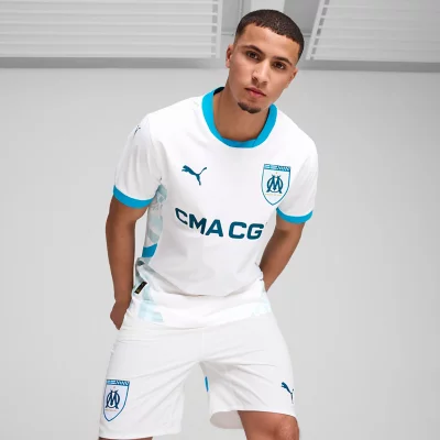 Maillot Olympique Marseille Domicile 2021/22 - PUMA, Blanc, Taille L Homme