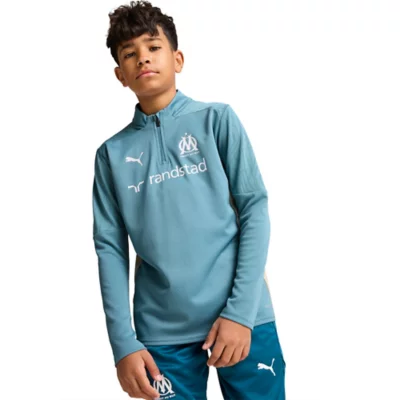 Top D’entraînement OM Adidas Noir Taille L Pour Enfant – état Correct