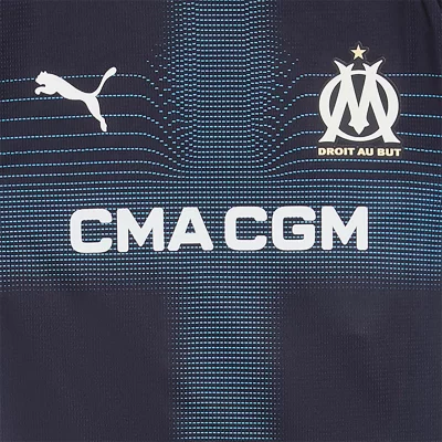 Ensemble Foot OM 2025/2026 Enfant 10 Ans - Maillot Et Short Bleu Avec Patchs