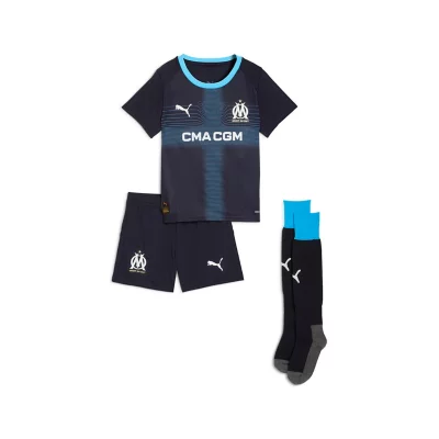 Maillot De Football Enfant OM Extérieur Match Minikit 25/26 Bleu