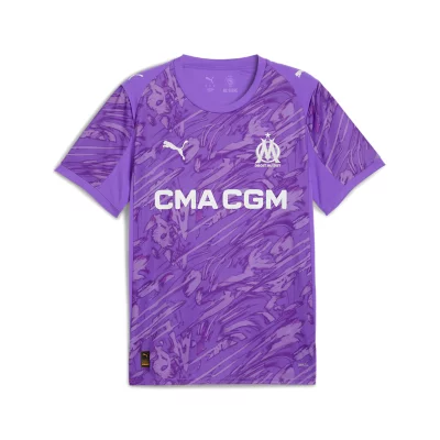 Maillot De Football Homme OM GK Replica SS 25/26 Violet foncé PUMA