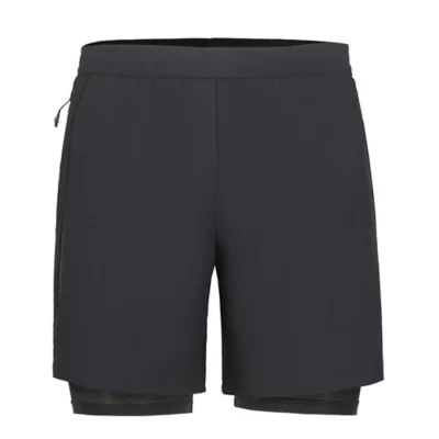 Short de trail running Equilibrium 2 rouge Cairn homme avec portage de bâtons | Kiwami