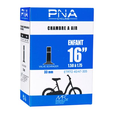 Chambre à air standard pour vélo Kenda, Valve Schrader, 18 X 1,75/2,15 po