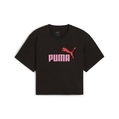 T-shirt à col rond femme en coton biologique Noir Rosas