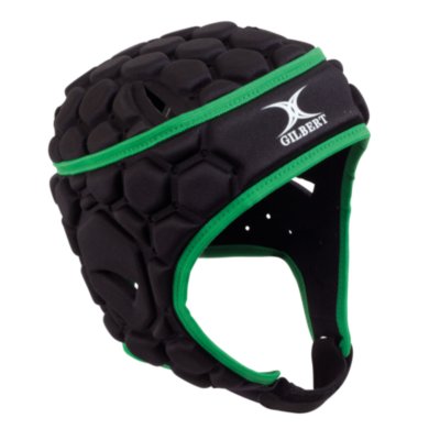 Casque Rugby Adulte XP 250 Noir et Vert Gilbert en vente sur Rugby Shop