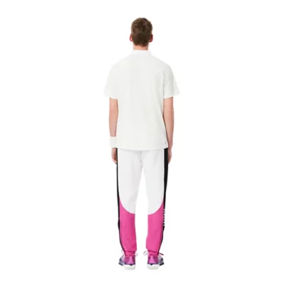 Jogging Homme Big Logo Blanc, noir et rose LACOSTE INTERSPORT