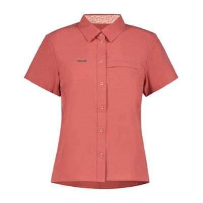 Chemise Rouge Soie Unie pour Femme