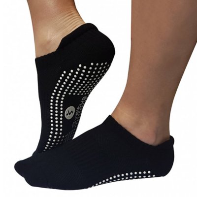 Chaussettes antidérapantes Fitness Femme - 500 Noir pour les clubs et  collectivités