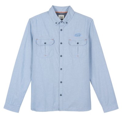 HUK Back Draft Solid Chemise Boutonnée à Manches Longues Pour Homme Bas