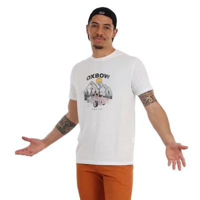 Oxbow T-Shirt Uomo: Classica E Morbida In Cotone 100% - Girocollo Con Stampa Sul Petto