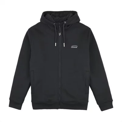 Sweat zippé à capuche noir AHB