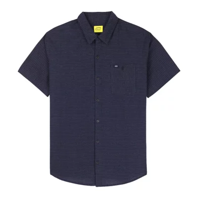 Chemise Manches Courtes Oxbow Violette Rayée - Taille 2XL (XXL) - Coton, Occasion Très Bon état