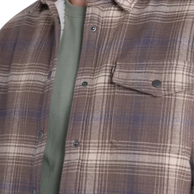 Chemise EXOFFICIO Sportsman X-Large, Manches Longues à Capuchon, Motif Pêche Et Carreaux Marron, Parfaite Pour La Randonnée