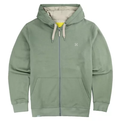 OXBOW Sweat Zippé à Capuche Salet Essentials Été 2025 – Uni Molleton Brossé 300g Confort Surf Urbain