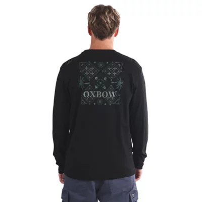 OXBOW Tee-shirt Manches Longues Coton Bio SPIRAL Hiver 2025 Manches Longues, Col Rond, Motif Sur Le Dos