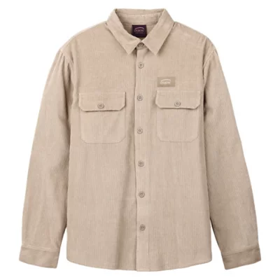 Chemise Timberland Beige - Manches Longues - Grandes Poches Poitrine - Taille L - Homme