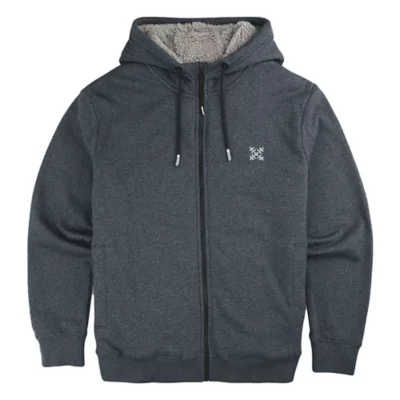 Hoodie Homme Simms M Noir Gris Colorblock - Polaire Doublée Avec Poches (occasion)