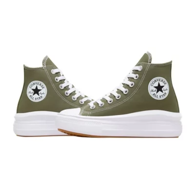 Converse Plateforme Converse Kaki Basse Femme Chaussures En