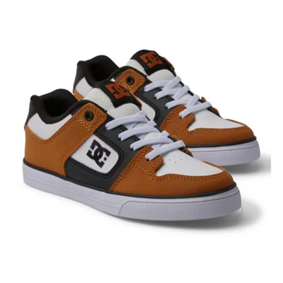 Baskets DC Shoes Pure Elastic - Enfant - Cuir Et Nubuck - Semelle Abrasion Résistante