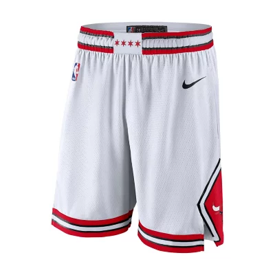 Short De Basketball Homme Chicago Bulls Icon Edition Blanc, rouge