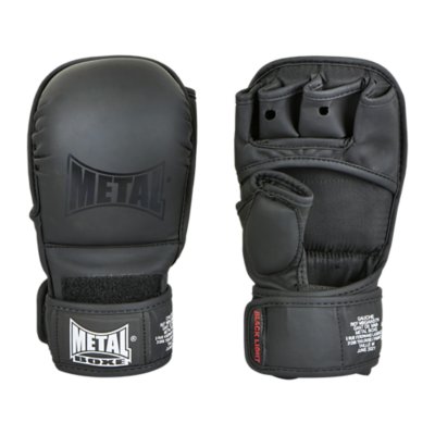 Gants De Boxe MMA AVEC POUCE NOIR METAL BOXE