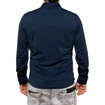 Chemise Habit Homme 2XL Bleu Graphique Facteur Solaire Col Rond Manches