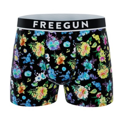 Boxer Homme Fleurs BLEU FREEGUN INTERSPORT